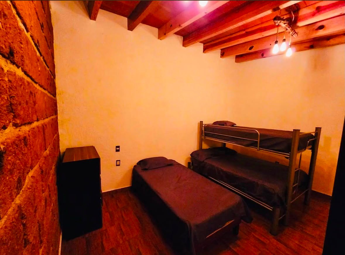 Habitación de la casa de renta de fin de semana en Tequisquiapan